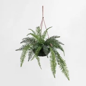 Fern Decoratieve Kunsthangplant Donkergroen - Sklum