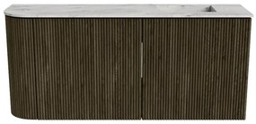 Mondiaz Joya DLux 90cm toiletmeubel ronding links shadow met wastafel faye rechts 1 kraangat glace