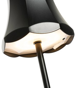 Buitenlamp met dimmer LED Retro tafellamp met dimmer zwart oplaadbaar IP44 - Granny Retro IP44 Buitenverlichting Lamp