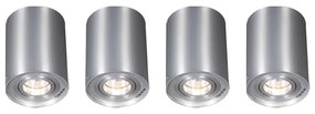 Set van 4 spots staal draai- en kantelbaar - Rondoo up