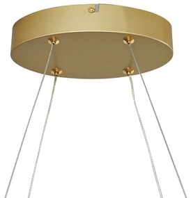 Design hanglamp messing 120cm incl. LED 3-staps dimbaar - Ovallo