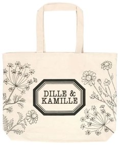 Canvas tas, Dille & Kamille, gerecycled katoen, groot, 40 x 50 x 10 cm