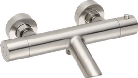 Saqu Eurotrend badkraan thermostatisch geborsteld nikkel