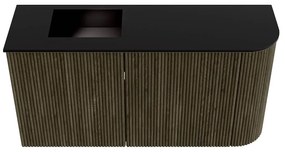 Mondiaz Joya 80cm toiletmeubel ronding rechts shadow met wastafel faye links 1 kraangat urban