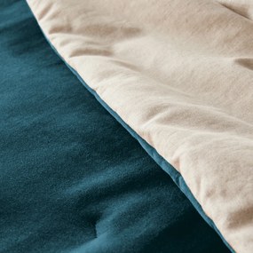 Gematelasseerd dekbed in effen fluwelen katoenen linnen, Velvet