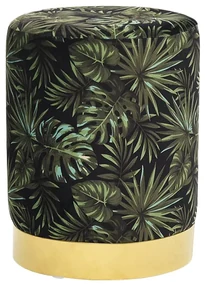 vidaXL Hocker rond stof meerkleurig