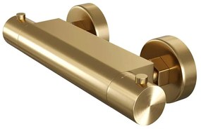 Brauer Gold Edition Thermostaatkraan opbouw - 2 gladde knoppen - PVD - geborsteld goud 5-GG-044