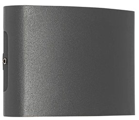 Buiten wandlamp donkergrijs incl. LED 4-lichts IP54 - Silly