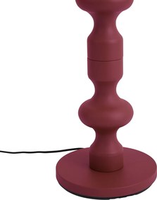 Retro vloerlamp plum met stoffen kap 160cm - Captain