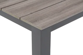 Tuinset 6 personen 240 cm Wicker Grijs Garden Collections Dublin/Valley