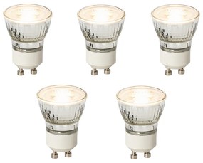 Set van 5 GU10 dimbare LED lampen 35mm 3W 220 lm 2700K