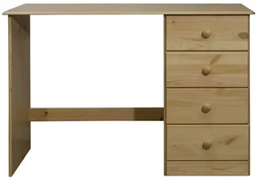 vidaXL Bureau met 4 lades 110x50x74 cm massief grenenhout