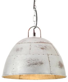 vidaXL Hanglamp industrieel vintage rond 25 W E27 31 cm zilverkleurig