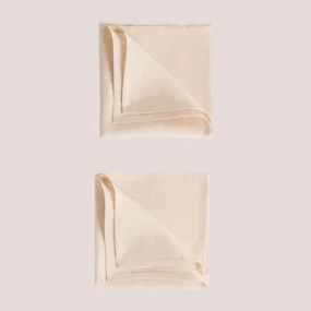 Set Van 2 Linnen Servetten Zendan Tapioca Beige - Sklum