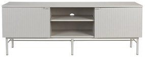 Beige Tv-meubel Met Ribbels - 155x40x55cm.