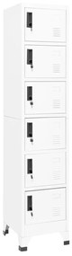 vidaXL Lockerkast 38x40x180 cm staal wit