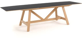 Stalen tafel met verlengstukken, Buondi design E. Gallina
