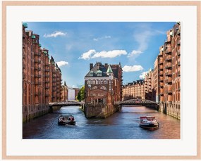 Ingelijste digitale print Hamburg Landmark Wasserschloss