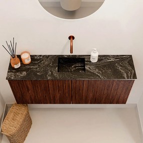 Mondiaz Joya DLux 100cm toiletmeubel ruby met wastafel faye midden zonder kraangat lava