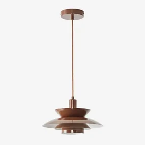 Alicia Ijzeren Plafondlamp Bruin – Koffie - Sklum
