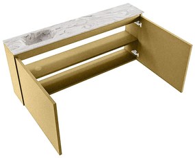 Mondiaz Ture DLux toiletmeubel 120cm oro met wastafel glace links zonder kraangat