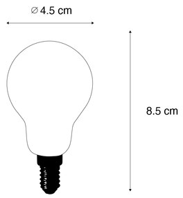 Set van 5 E14 LED lamp P45 helder 2,2W 470 lm 2700K