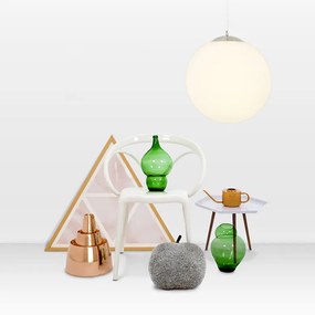 Eettafel / Eetkamer Moderne hanglamp glas 40cm - Ball Modern E27 Scandinavisch bol / globe / rond rond Binnenverlichting Lamp