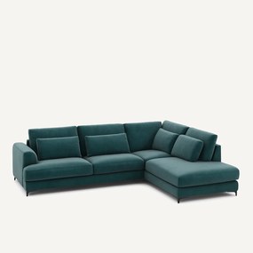 Omvormbare hoekbank rechts, fluweel, Marsile