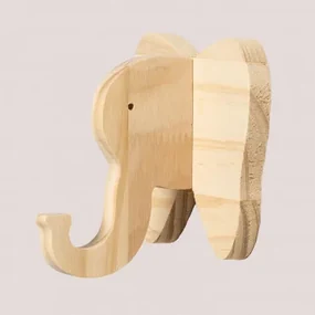 Houten Wandkapstok Pypa Kids Olifant - Sklum