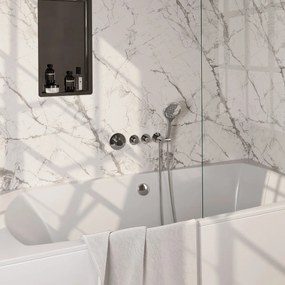 Brauer Stripe inbouw badkraan met badvulcombinatie en 3 standen handdouche chroom
