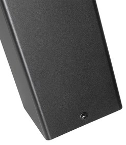 Staande buitenlamp zwart 70 cm IP44 met smoke glass - Denmark