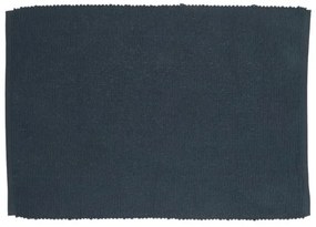 Placemat geribbeld, GOTS bio-katoen, indigo blauw,35 x 50 cm