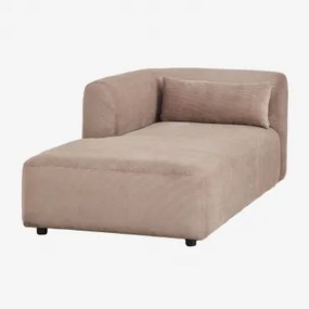 Linker Chaise Longue Module Voor Modulaire Bank Fogler Corduroy Kameelbruin - Sklum