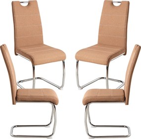 Set 4 Hallen Stoffen Stoelen