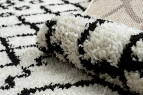 Tapijt PROMO BERBER SAFI N9040 wit / zwartrand, Barber, marokkaanse shaggy