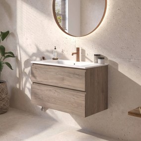 Ben Tendenza badmeubel incl. keramische wastafel 80x46x62cm congo bruin