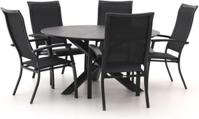 Diningset Bellagio | 5 personen sintered stone | Tuinset stapelbaar | 6-delig | Kees Smit Tuinmeubelen