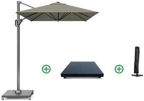 Zweefparasol  3x2m T1 (incl. voet + hoes) taupe Taupe-naturel-bruin Platinum Voyager
