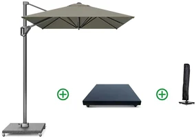 Zweefparasol  3x2m T1 (incl. voet + hoes) taupe Taupe-naturel-bruin Platinum Voyager