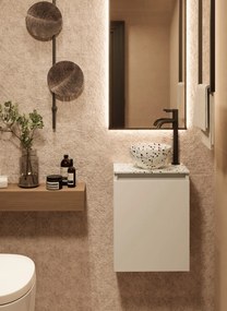 Fontana Terrazzo Micro Marble toiletmeubel 40cm wit mat