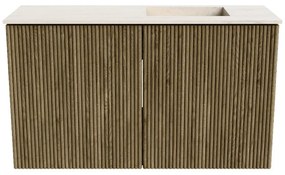 Mondiaz Joya DLux 70cm toiletmeubel dusk met wastafel faye rechts 1 kraangat meli