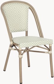 Stapelbare tuinstoelen Silveira met houtlook, 2 stuks