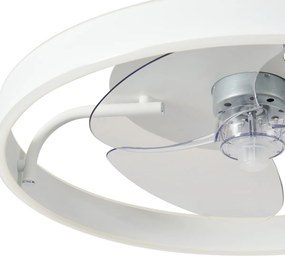 Plafondventilator met lamp wit 50cm incl. LED dimbaar met afstandsbediening - Maddy Modern rond Binnenverlichting Lamp