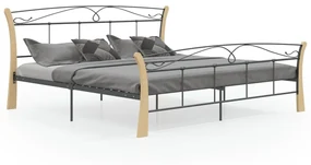 vidaXL Bedframe metaal zwart 200x200 cm