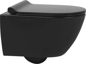 Ben Segno 2.0 compact hangtoilet met Free flush en Xtra glaze+ incl. slimseat toiletbril mat zwart