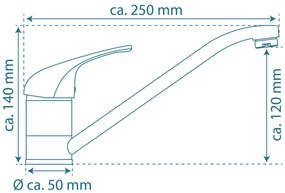 Schutte ULTRA ééngreepsmengkraan keuken, lage druk, chroom