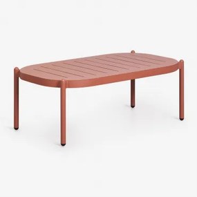 Rectangulaire Tuintafel 95x55 Cm Van Duroli Aluminium Terracota - Sklum
