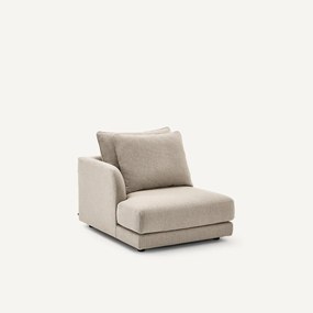 Halve bank links, modulair, in tweed, TIBERIO
