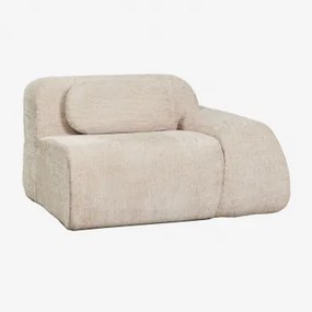 Rechter Hoekmodule Met Armleuning Voor Modulaire Bank In Vacuüm Verpakte Chenille Merida Chenille Dik Tapiocabeige - Sklum