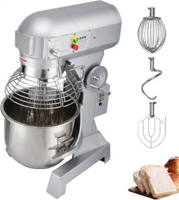 VEVOR Deegkneedmachine Standmixer, 15 Qt Roestvrijstalen Deegmixer, 600 W, Verstelbaar (130/233/414 RPM), Inclusief Roestvrijstalen Kom, Deeghaak, Garde, Roergarde, Ideaal voor Bakkerijen, Restaurants